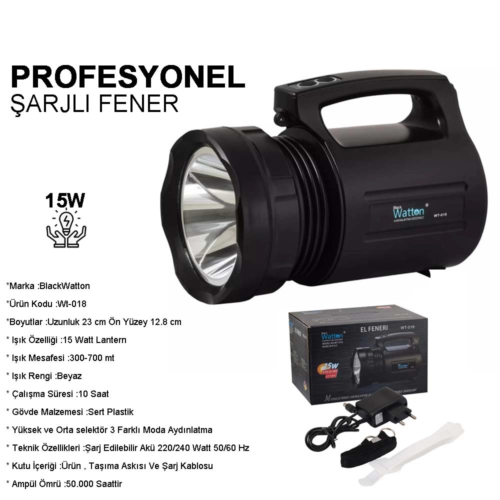 Wt-018 Profesyonel Büyük Avcı Feneri