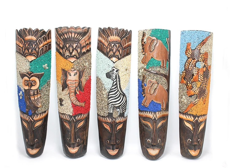 Ahşap Duvara Asmalı Kumlu Mask 50 Cm 3galıleo-9