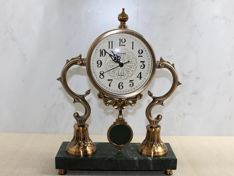 Altı Mermer Sarkaşlı Masa Üstü Saat Alk4321