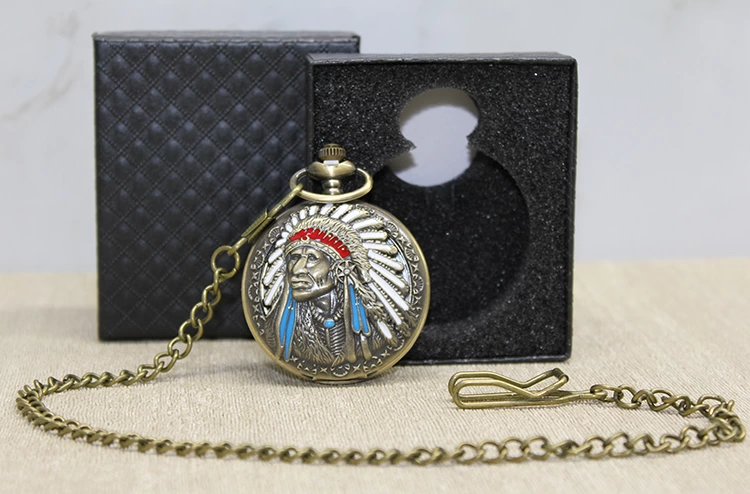 Özel Kutulu Kızılderili Köstekli Saat Alk4677