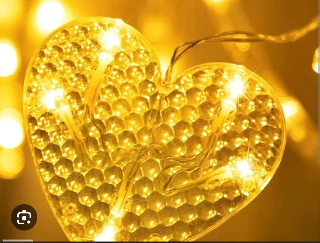 Kalp Perde Led 3m 6 Sıra 12 Adet Kalp Led Işık Gün Işığı