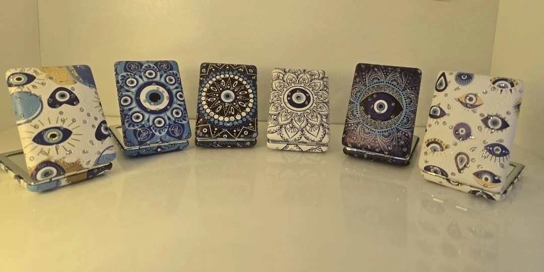 12'li Büyüteçli Dikdörtgen Cep Aynası Mz-101