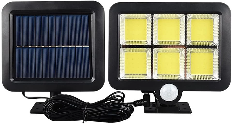 120 Cob Led Solar Panelli 3 Modlu Duvar Lambası Mz-302