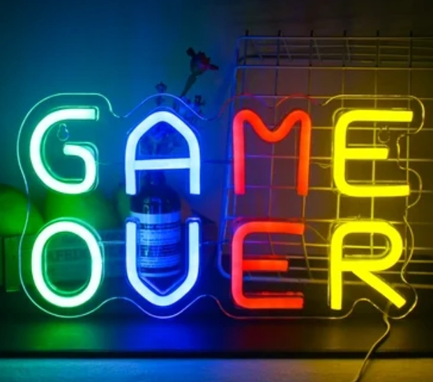 Game Over Yazılı Neon Led Mz-n3
