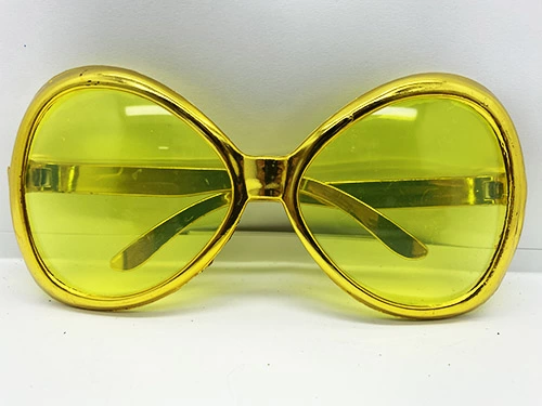 Altın Renk Yeşilçam Nostalji 80li Yıllar 90lı Yıllar Parti Gözlüğü  7x16 Cm